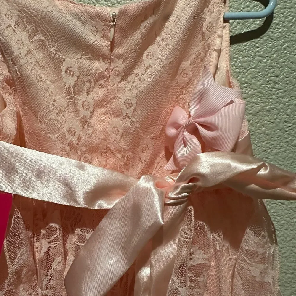 NWT Aviva Pink Girl Lace Style Dress Size 5